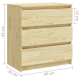 Bedside Cabinet 60x36x64 cm Solid Pinewood 808093