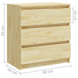 Bedside Cabinet 60x36x64 cm Solid Pinewood 808093