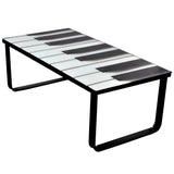 Coffee Table with Piano Printing Glass Top 241174