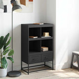 Highboard Black 68.5x39x111.5 cm Steel 846602