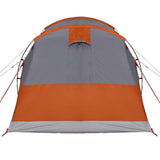Camping Tent Tunnel 3-Person Grey and Orange Waterproof 94624