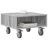 Side Table with Wheels Grey Sonoma 50.5 x 50 x 30 cm 891029