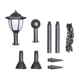 ZNTS Solar Lights 4 pcs with Chain Fence and Poles 277119