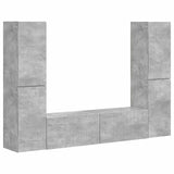 TV Cabinet Set 6 pcs Concrete Grey Engineered Wood 3409108
