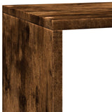 Room Divider Bookcase 3-Tier Smoked Oak 137.5x29x103.5 cm Engineered Wood 857980