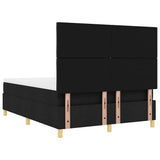 Box Spring Bed with Headboard Black 140 x 190 cm Fabric 3339695