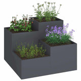 Garden Planter Anthracite 100 x 100 x 60 cm Steel 865864