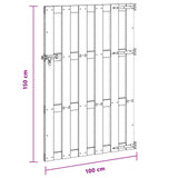 Garden Gate 100 x 150 cm WPC and Aluminium Brown 42039051