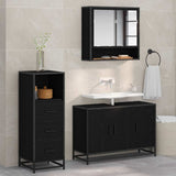 Bathroom Furniture Set with Door 2 pcs Old Wood Engineered Wood 3402554