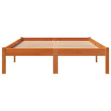Bed Frame without Mattress Wax Brown 120x200 cm Solid Wood Pine 844854