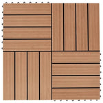 ZNTS 22 pcs Decking Tiles 30x30cm 2 sqm WPC Grey 277801