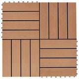 ZNTS 22 pcs Decking Tiles 30x30cm 2 sqm WPC Grey 277801