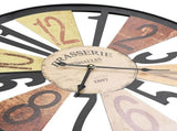 Wall Clock Multicolour Metal, Paper 60 cm Diameter 283863