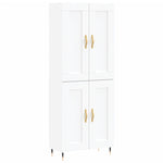 Highboard White 69.5x34x180 cm Engineered Wood 3199665