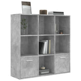 Book Cabinet Concrete Grey 98x30x98 cm Engineered Wood 801120