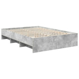 Bed Frame Concrete Grey 140 x 200 cm Engineered Wood 3408847