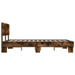 ZNTS Bed Frame without Mattress Smoked Oak 135x190 cm Double 3280209