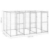 Outdoor Dog Kennel Galvanised Steel 7,26 m 3082283