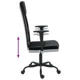 Office Chair Black Mesh Fabric and Faux Leather 353023