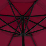 Garden Parasol with Portable Base Red 276325