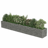 Gabion Raised Bed Silver Galvanised steel 360x50x50 cm 143561