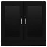 Vitrine Cabinet Black 82.5x30.5x80 cm Engineered Wood 802742