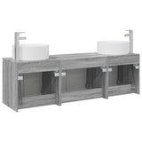 Bathroom Cabinet Set 3 pcs Grey Sonoma 49.5 x 44.5 x 65.5 cm 3405733