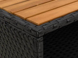 Cabinet Black 70 x 50 x 87 cm Polyester and Roly Ratten 42026912