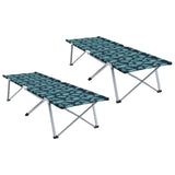 Folding Camping Bed Folding 2 pcs Leaf pattern 62 x 194 x 42 cm 42003127