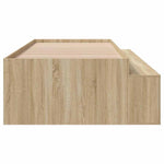Storage Bed Frame Sonoma oak 100 x 200 cm Engineered wood 3335183
