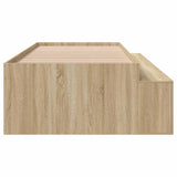 Storage Bed Frame Sonoma oak 100 x 200 cm Engineered wood 3335183