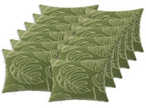 Cushion with Pillow HEERLEN 12 pcs Leaf Design Polyester 924720