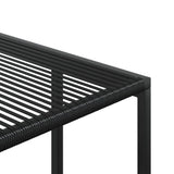 15 Piece Garden Dining Set Black Poly Rattan 3295046