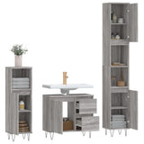3 Piece Bathroom Furniture Set Grey Sonoma Engineered Wood 3190227