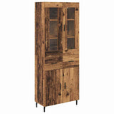 Highboard with Drawer 2 pcs Old Wood Engineered Wood 3415797