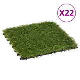 Artificial Grass Tiles 22 pcs Green 30x30 cm 149031