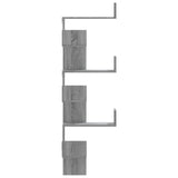 ZNTS Wall Corner Shelf Grey Sonoma 45x45x147 cm Engineered Wood 852641