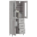 Highboard Grey Sonoma 69.5x34x180 cm Engineered Wood 3198679