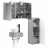 Bathroom Cabinet Set 4 pcs Grey Sonoma Engineered Wood 3407372