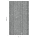 Roof Panels 12 pcs Galvanised Steel Silver 80x45 cm 317209