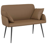 2 Seater Sofa with Metal Legs 2-Seater Cappuccino Faux Leather 42051013