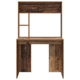 Desk with Shelf Old Wood 91 x 50 x 149 cm Engineered Wood 869264