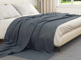 Throw Blankets 6 pcs Dark Grey 270 x 240 cm Fleece 42017056