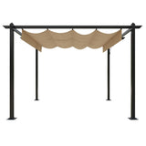 Garden Gazebo with Retractable Roof 3x3 m Taupe 318536