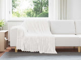 Throw Blankets 6 pcs White 150 x 130 cm Fleece 42016889
