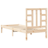 Bed Frame without Mattress 75x190 cm Small Single Solid Wood 3105365
