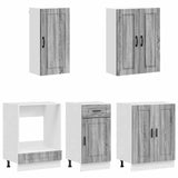 Kitchen Unit PORTO 5 pcs Grey Sonoma Engineered Wood 3438281