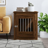 Dog Crate Furniture Brown Oak 64.5x80x71 cm Engineered Wood 838336
