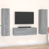 ZNTS 3 Piece TV Cabinet Set Grey Sonoma Engineered Wood 3120237