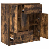 Sideboard with Drawers and Doors Smoked Oak 70.5x34x74.5 cm 861845